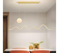 Chandelier Wave Home LED Hanging Lamp Iron and Aluminium LED Pendant Light Fixtures Dimmable Suspension Light, Decor
