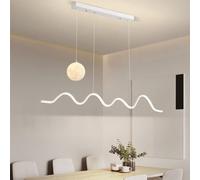 Chandelier Wave Home LED Hanging Lamp Iron and Aluminium LED Pendant Light Fixtures Dimmable Suspension Light, Decor