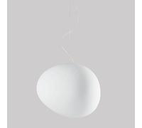 Chandelier , White Goose Egg Small Ceiling Hanging Lamp Glass Shade Pendant Light E27 1-Light Semi-recessed Suspended Chandelier Height Adjustable Set Luminaire Restaurant Exhibition Hall Cafe(C)