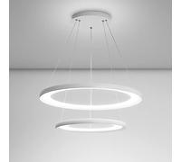 Chandeliers, 2 Metal Lights, Acrylic Dinitable Hangilight, Modern 67W Led Indoorpension Lighting, Height Adjustable Whites for Liviroom/Light/a