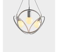 Chandeliers, 3-Lights Loft Retro Industry Ceiling Pendant Lamp Creativity V-intage Continental Hollow Cafe Restaurant Bar Bedroom Adjustable Iron Metal Hanging Light Cha (Color : White)