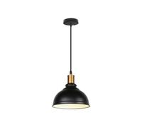 Chandeliers, Black Dome Fixture, Industrial Light, Single Head Wrought Iron Hangilight with E27 Base, for Kitchen, Diniroom, Liviroom, Restaurant, Bar, Cafe