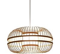 Chandeliers Ceiling Light Chandelier, Chandelier Southeast Asia Chinese Creative Lantern Wooden Handmade Art -2 Light Ambient Hanging Light 19.6 inch for Living Room Bedroom Cafe Restauran