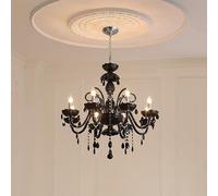 Chandeliers Ceiling Light,Modern Chandelier, Candle Style Pendant Lighting Luxurious Crystal Raindrop Light Fixture, European Style Hanging Lamp for Kitchen Island Dining Room Bedr