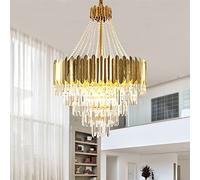 Chandeliers Ceiling Light,Pendant Lights, Large Crystal Chandelier in Duplex Building Luxury Lobby Engineering Villa Living Room Hollow Chandelier ,Lighting(Dia43cm,Cold White)