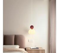 Chandeliers Ceiling Light,Pendant Lights, Tricolor Lights Kitchen Island Ceiling Hanging Lamp Small Chandelier - Glass LED Bedroom Resin Pendant Lamps Cream Single Head Pendant Lig