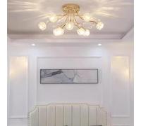 Chandeliers, Ceiling Lights for Living Room Modern Hotel Bedroom Nordic Luxury Lobby Glass for Dining(9 Lights,Neutral Light)