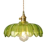Chandeliers, Ceiling Lights, Glass Ceiling Light Modern Brass Ceiling Light Fixtures with Glassshade Ceilingp for Bedroom Living Dining Room Hallway/Green-Pl