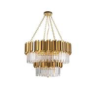 Chandeliers, Chandelier,Adjustable Ceiling Light Fixture For Shop Club Restaurant,All Iron Art Plating Crystal Chandelier, Luxury K9 Crystal Chandelier,Ring Stainless Steel During Light(60cm diameter)