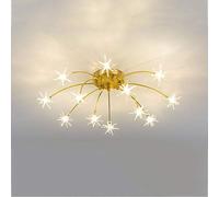 Chandeliers,Chandelier, Ceiling Light Chandelier Nordic Firework Pendant Light for Living Room Dining Room Bedroom Ceiling Light Fixture 15 Lights/Golden/12 Lights