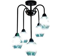Chandeliers Chandeliers Modern Glass Chandelier Living Room Restaurant Room Lighting Light Study The Bar Lighting The Blue Lampshade is Facing Down