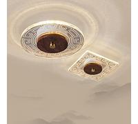 Chandeliers, Chinese Style Ceiling Light, Led Aisle Light, Solid Wood Balcony Light, Garden Wall Light, Acrylic Lampshade, Three-tone Light,for Entrance Study Hall Entrance Hallway Bedroom Balc