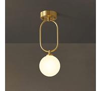 Chandeliers, Creative Single Head Magic Bean Brass Lamp Body Ceiling Light G9 Lighting Fixtures for Kitchen Bathroom Balcony Porch Aisle