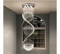 Chandeliers,Crystal Ball, Spectacular Drop Ceilingp, Modern Spiral Ball Crystal for Romantic Decoration in The Entrance Area of The Liviroom/White Light/a