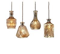 Chandeliers, Crystal Chandelier Crystal Chandelier - Retro Chandelier Ceiling Lamp Bar Living Room Bedroom Dining Room Glass Bottle Chandelier Lighting, Suitable Compatible with Bar, Living