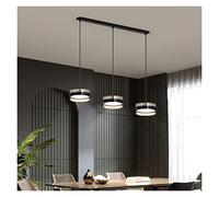 Chandeliers, Crystal Chandelier Nordic Black d for Kitchen Island Hanging Round Light Three-Head Pendant Lamp Bar LED Hotel Villa
