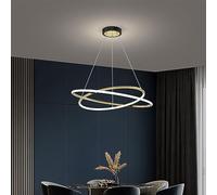 Chandeliers, Double Ring Nested LED Chandelier Minimalist Home Decor Aluminium and Iron Pendant Lighting LED Suspension Lighting Fixtures Modern LED Hanging Lamp Suitable Compatible with Living Room