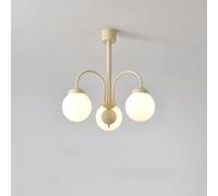 Chandeliers for Entryway Glass Fmount Fixture Round White Nordic Mid Century Ceiling Light Bedroom Dining Room Hanging Lights)