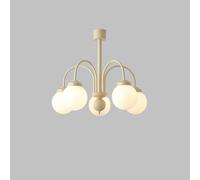 Chandeliers for Entryway Glass Fmount Fixture Round White Nordic Mid Century Ceiling Light Bedroom Dining Room Hanging Lights)