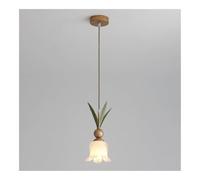 Chandeliers, French Country Glass Light - Dome Hangingp - E14 Metal Fixture for Kitchen Island, Bedroom, Liviroom, Diniroom - Retro Style/12Cm-A/a