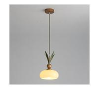 Chandeliers, French Country Glass Light - Dome Hangingp - E14 Metal Fixture for Kitchen Island, Bedroom, Liviroom, Diniroom - Retro Style/20Cm-C/a