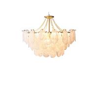 Chandeliers, French Light Atmosphere Liviroom Main Light Net Red Restaurant Glass Cloud Cream Wind Warm Bedroomp (B 80Cm/a/a 80Cm Diameter/Fifth Floor