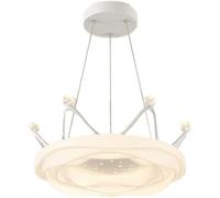 Chandeliers, Girls, Bedroom Cloud Princess Crown, Led 3-Color Dimmilight, Nordic Milk Hangingp for Children Kids Room Nursery Diniroom Lightifixtures/a/50Cm