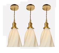 Chandeliers, Italian Lights,White Skirt Hangingps,Ceramicsceilingps,Roadjustable,Lantern Lighting,Liviroom,Bed Room,Kitchen Island Made in China/3Pack/a