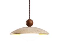 Chandeliers, Japanese Style Travertine - Industrial Marble Hangiceilingp for Kitchen Island and Bedroom/Walnut Color/a