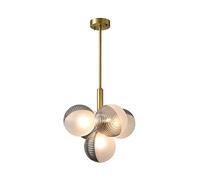 Chandeliers, Large Glass Globe Fixtures Semi Flush Mount Pendant Light Hanging Ceiling Lamp Compatible with Kitchen Island (Color Smoke Gray, Size 5 Head)