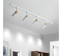 Chandeliers, LED 2 Light Track Lighting Kit, Modern Tubular Semi Flush Mount Ceiling Spotlight Flexibly Rotatable Light Head for Highlight Kitchen Counter Cabinet Gallery Picture Artwork -Grey