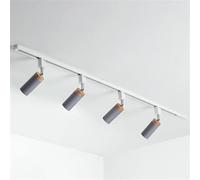 Chandeliers, LED 2 Light Track Lighting Kit, Modern Tubular Semi Flush Mount Ceiling Spotlight Flexibly Rotatable Light Head for Highlight Kitchen Counter Cabinet Gallery Picture Artwork -Grey