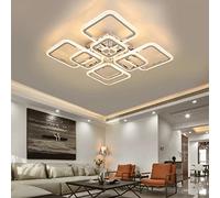 Chandeliers, Led Dimmable Ceililight with Squares,Modern Creativity with Remote Control,Flush Mount Ceilingp for Liviroom Kitchen Office Bedroom Diniroom Indoor Ceiling/8Heads