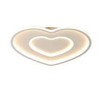 Chandeliers, LED Flush Mount Ceiling Light Creative and Warm Heart-Shaped Children Ceiling Light Fixture White Light Yellow Light 30W Household Indoor Ceiling Lamp for Boys and Girls Rooms(White,Cold