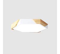 Chandeliers, LED Flush Mount Ceiling Light Fixture Nordic Wooden Decorative Hexagon Ceiling Lamp Color Children's Room Toy Room Ceiling Lighting Dimmable 3 Color Temperatures in One Light Seamless Ins
