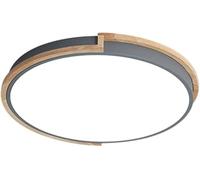 Chandeliers, LED Flush Mount Ceiling Light Nordic Colorful Macarons Ceiling Lamp Creative with Wood Decoration Ceiling Lighting Fixture, Three-Color Dimming and Adjustable(Grey,50cm)