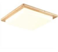 Chandeliers, LED Three-Color Light Adjustable Flush Mount Ceiling Light High Light Transmission Acrylic Lampshade Ceiling Lamp Square Solid Wood Frame Ceiling Lighting Fashion Home Lighting Decoration