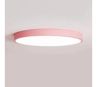 Chandeliers, LED Ultra-Thin 1.9in Energy Saving Flush Mount Three Color Temperature Adjustable Lamp Acrylic Lampshade with Uniform Light Transmission Ceiling Lights(Pink,40cm)