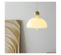Chandeliers, Medieval Style French Cream White Jade Glass Lamps Retro Simple Front Aisle Warm Atmosphere Restaurant Mushroom LED Chandelier(White)
