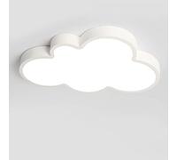 Chandeliers, Minimalist Cloud Shape Flush Mount Ceiling Light Ultra-Thin 2.36in Iron Frame Ceiling Lamp LED 24W Energy Saving Ceiling Lights Shop 's Room Park Decoration (Color : White