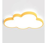 Chandeliers, Minimalist Cloud Shape Flush Mount Ceiling Light Ultra-Thin 2.36in Iron Frame Ceiling Lamp LED 24W Energy Saving Ceiling Lights Shop Children's Room Park Decoration (Color : Yello