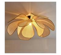 Chandeliers, Modern Handmade Woven Rattan LED Chandelier Restaurant Bedroom Kitchen Study Designer Pendant Lamp Home Decor Lighting Fixtures(A-D60cm)