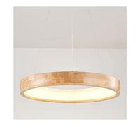 Chandeliers, Modern Led Light Fixture - Adjustable Height Wooden for Diniroom, Kitchen Island & Bedroom -Malist Hangingp with Wood Grain Finish - Stylish Ceililighting(50Cm-D/50Cm-A/a