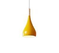 Chandeliers, Nordic Ceilihangilight Colorful Raindrop Metal Hangilight Single Head Light Diniroom Lights Industrial Lights Modernmalist Light/Yellow/a