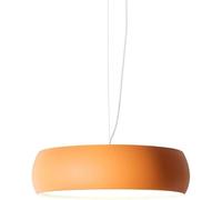 Chandeliers, Nordic Colors Round Pendant Light Fixtures Modern Creativity Metal Lighting Blue Drum Shape Chandeliers Colorful Aluminum Ceiling Hanging for Study Dining Room(Orange,A)