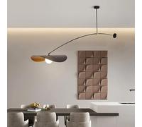 Chandeliers, Nordic Industrial Chandelier Wall Mobile Lighting with Long Arm Creative Design for Restaurant Home Kitchen Island Lights(Cold Light,L150cm Black-A)