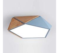 Chandeliers, Nordic LED Ceiling Light Ceiling Light Adjustable Tri-Color Light Color Metal Chandelier Fixture Personalized Rubberwood Ceiling Lighting for Corridors, Balconies(B