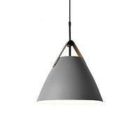Chandeliers, Nordic Minimalist Style Chandelier, Creative Metal Hanging Light, Colored Belt Single Head Pendant Lamp, Ceiling Light, Bar Club Decoration Lighting Fixture (Color : Grey, Size : 36cm)