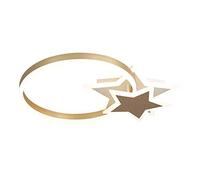 Chandeliers, Nordic Warm Stars Pattern Gold Flush Mount Ceiling Light Ultra-Thin 1.5 Inch Round Ceiling Lamp Aluminum Frame Home Lighting Ceiling Lights Suitable for Boys and Girls Bedroom(Warm Light)