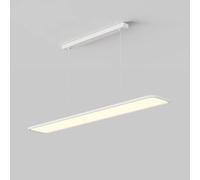 Chandeliers, Rectangle Led, 40W Variable Light Modern Diniroomp, 100Cm Dinitable Kitchen Island Hangilighting, 3000K-6000K 3-Color Dimmilightifixtures/White/a